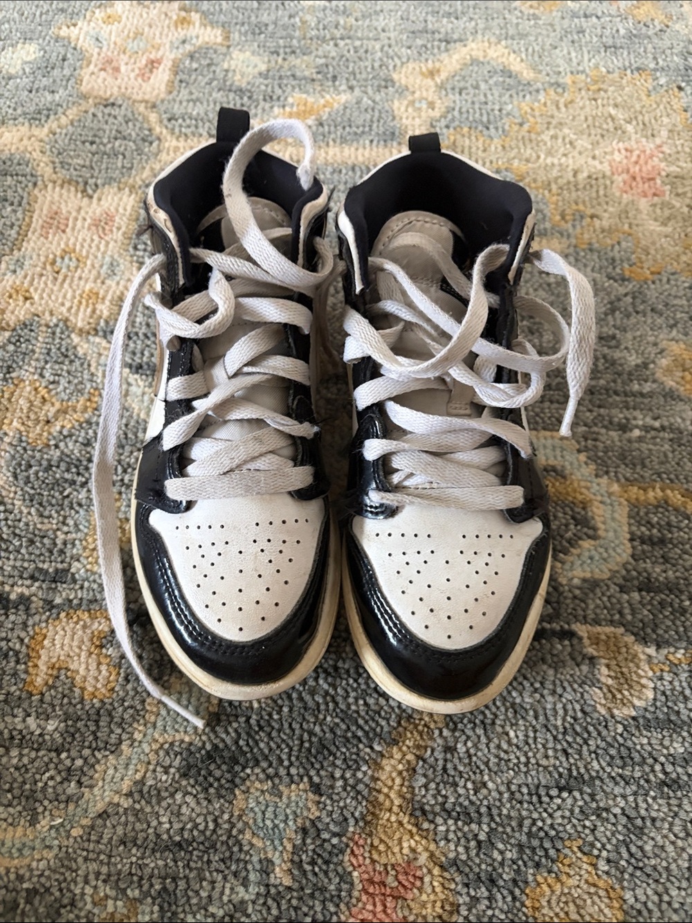 Nike Kids Black and White High-Top Sneakers